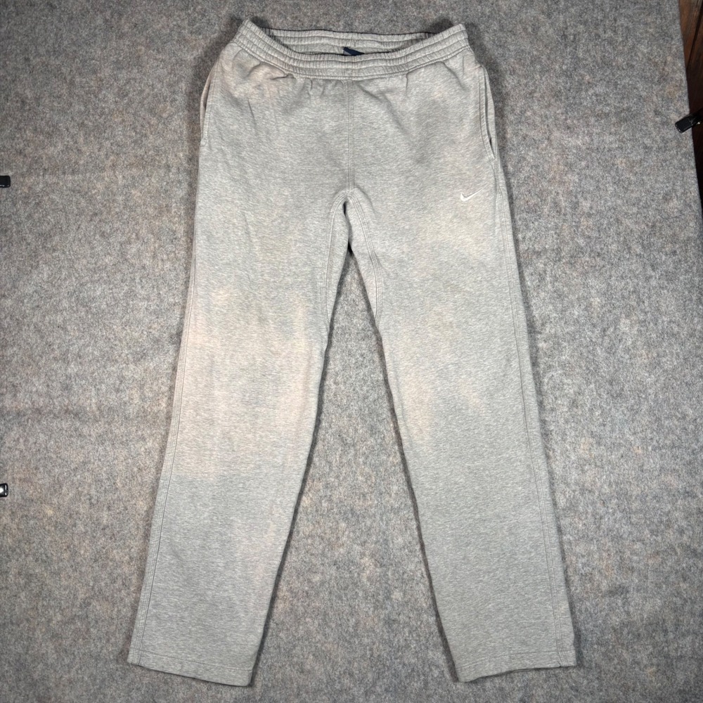 Nike Sportswear Club Fleece Sweatpants Grey Mens M 611458-063 *Bleach Marks READ